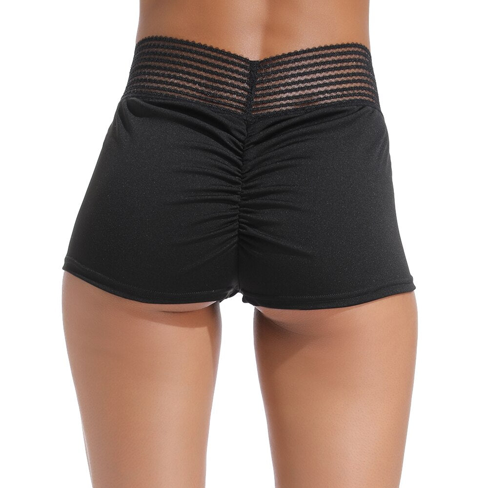 Summer Women Casual Yoga Shorts High Waist Energy Body Fitness Clothing Gym Shorts Sports Running Elastic Skinny Beach Short Hot