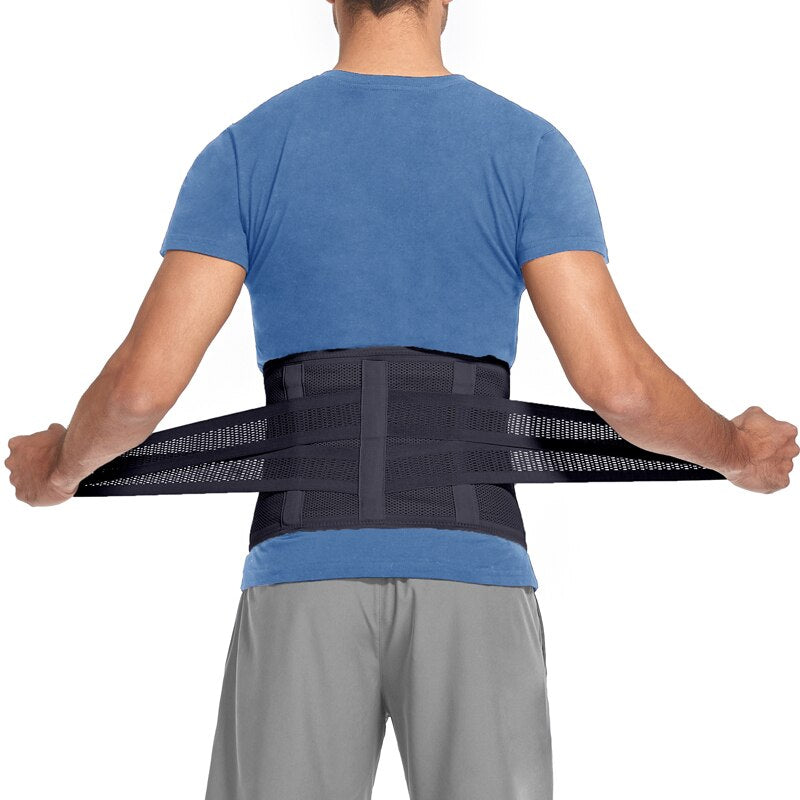 MANIFIQUE Waist Trainer Men Back Support Belt Breathable Mesh Design Slimming Body Shaper Workout Cincher Shapewear Corset