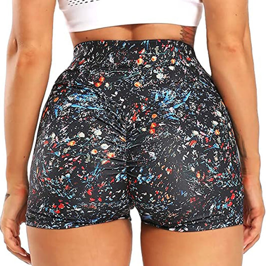 Printed Scrunch Booty Shorts