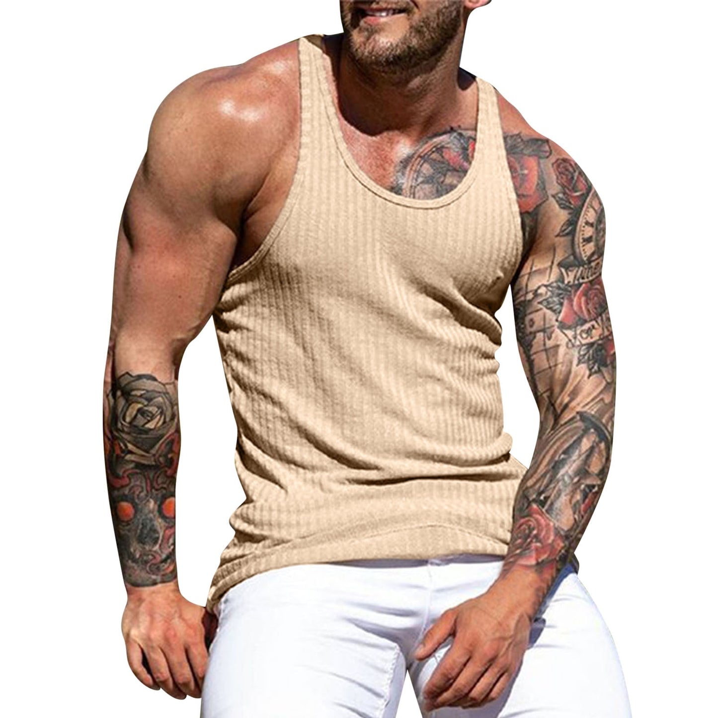 Ribbed Tank Top Men